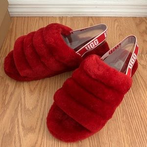 Red UGG slippers